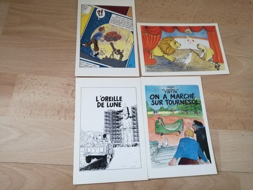 Lot cartes postales tintin - lot,