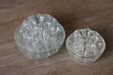 Pic fleur rond plusieurs trous , centre de table , verre épais lot de deux