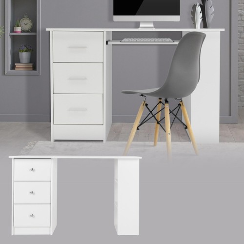 Bureau ordinateur blanc 3 - blanc,