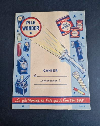 Protège cahier vintage pile - protège,