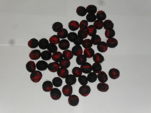 Perles laine cardée - 50,