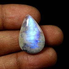 Pierre précieuse cabochon pierre de lune arc-en-ciel bleu naturel en forme de...