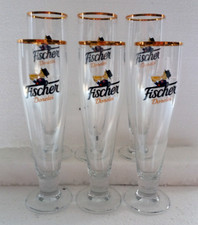 Lot 6 verres à bière 25 cl FISCHER " DOREILEÏ " ref BA309