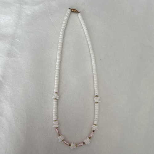 Vintage puka shell necklace - puka,