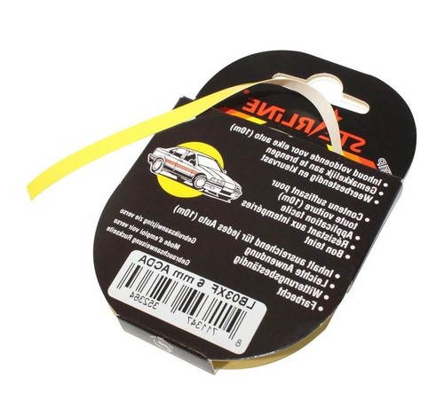 Autocollant liseret jaune - , 6mm