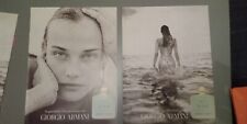 2 PUB MAGAZINE DIFFERENTES de GIORGIO ARMANI  AQUA DI GIO 1997 FEMME