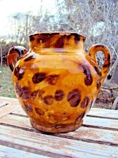 ANCIENNE RARE POTERIE TERRE CUITE VERNISSÉE  18 ème