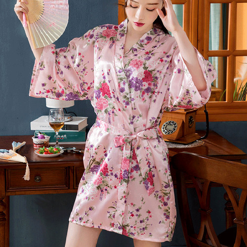 Femme floral satin soyeux - floral,