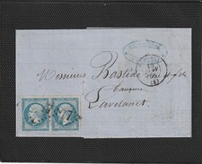 PAIRE NAPOLEON III TIMBRES N°
