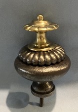 boule d'escalier ancienne en bronze Et Fer