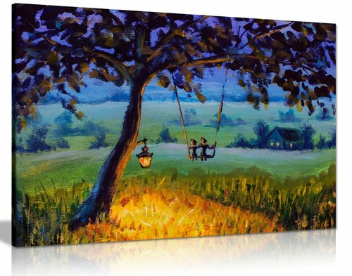 Paysage rustique enfants sur