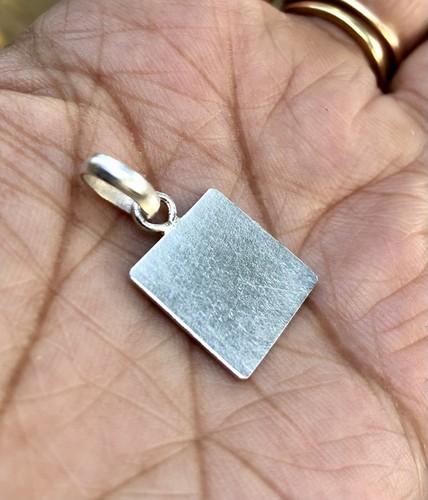 Pendentif carré argent - pendentif,