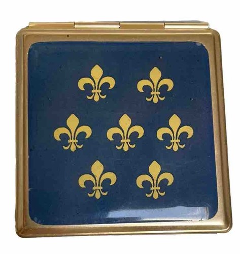 Poudrier vintage laiton - poudrier,