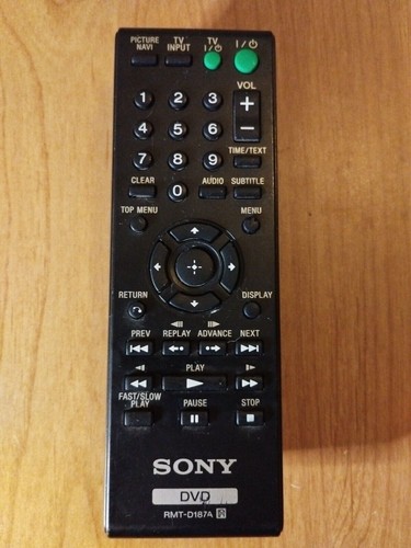 Sony rmt d187a - black, dvd