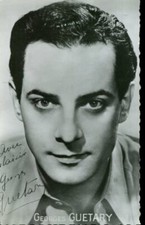 Georges GUETARY PHOTOGRAPHIE sur CARTE avec AUTOGRAPHE IMPRIME  -8-
