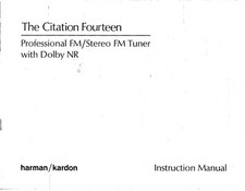 Bedienungsanleitung-Operating Instructions pour Harman Kardon Citation 14