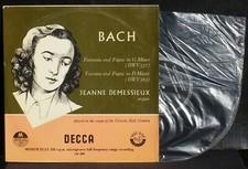 Bach Jeanne Demessieux Decca England LW 5095 LP & CV NM - Clearaudio cleaning