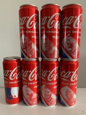 LOT 7 CANETTES COCA COLA WORLD