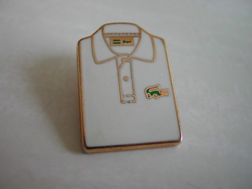 Pin polo lacoste blanc - polo,