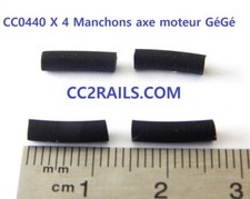 CC0440 - 4 MANCHONS POUR AXES MOTEUR LOCOMOTIVE GEGE - HO