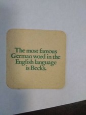 Beck's BEER CARDBOARD COASTER