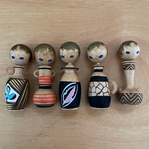 Set kokeshi dolls - of,