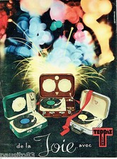 PUBLICITE ADVERTISING 125  1958  TEPPAZ  éléctrophone tourne-disques*