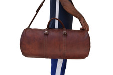 Sac de sport en cuir vintage