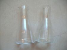 Lot de 2 instruments laboratoire éprouvette flacon verrerie de 15,5 cm