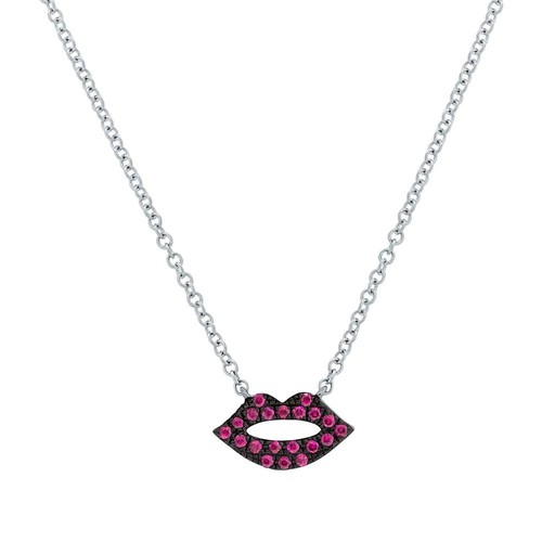 Rubis lèvres collier - rubis,