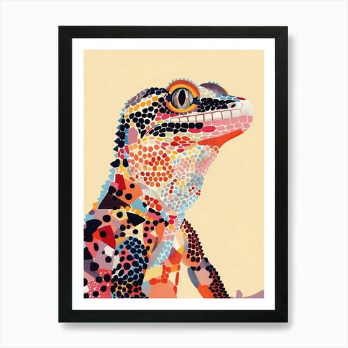 Coral tokay gecko abstract - coral,