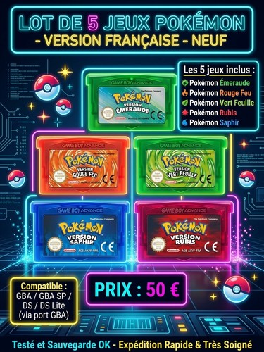 Lot jeux pokémon - jeux,