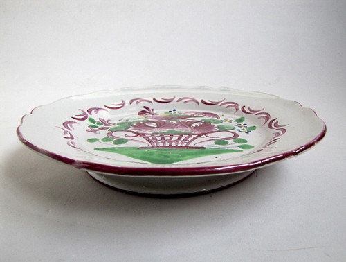 Assiette sur pied xix décor - sur,