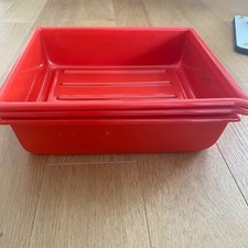 3 Bacs Plastique ❤️ Développement Photos 26x32x6 cm Agrandisseur Chambre Noire