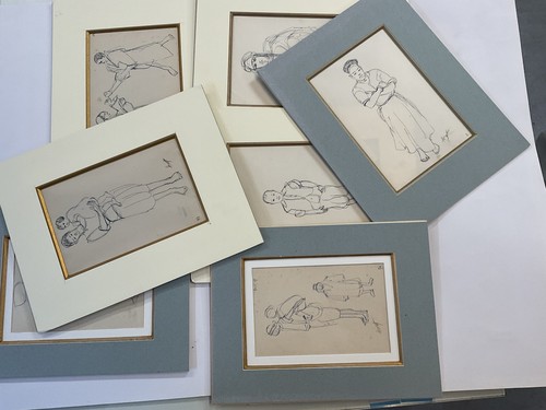 Lot dessins orientalistes - de,