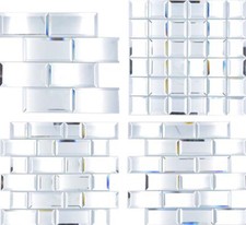 Pâte de Verre Mirroir Mosaïque Spiegelfliese Mosaïque Miroir Mosaïque Küchenwand