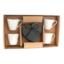 Blanc Tasses Espresso Et Cœur