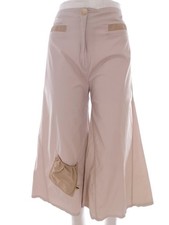 ⭐ PLANETE INTERDITE Pantalon Capri pour Femmes Gris 38 Coton ⭐