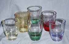 6 Verres À Liqueur Colorés