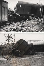 2 Photos SPADEM - Accident de Train - Chemin de Fer - Région de Dijon ? -