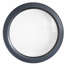Fenêtre ronde fixe PVC Gris Anthracite lisse 7016 Oeil de boeuf
