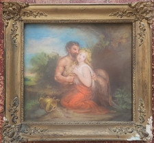 Debut XIXe Grand Dessin Pastel