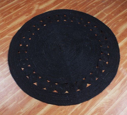 Rond tapis noir - décor, maison