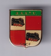 RARE PINS PIN'S .. TRAIN RAILWAYS SNCF LOCOMOTIVE VAPEUR CLUB AAATV SIGNAL ~FE