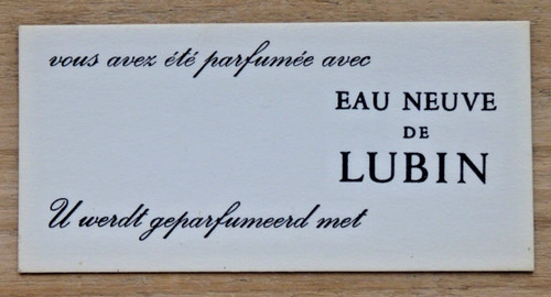 Carte parfumée lubin - lubin, eau