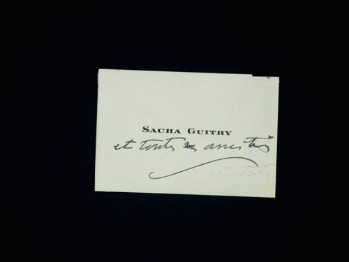 Sacha guitry carte de visite - -,