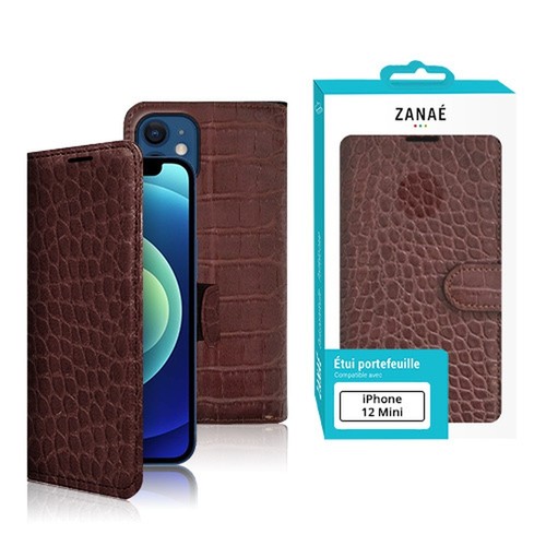 étui zanae croco chocolat - Étui,