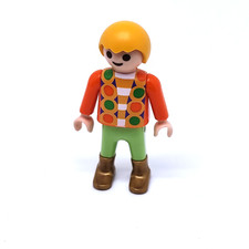 PLAYMOBIL * CIRQUE * Garçon Blond Veste Orange Pantalon Vert Artiste 4235