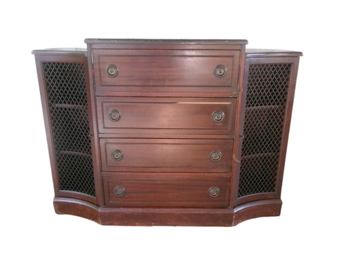Mahogany cabinet hidden desk - mahogany,