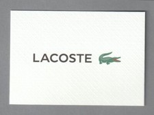 Carte publicitaire - advertising  card - Lacoste